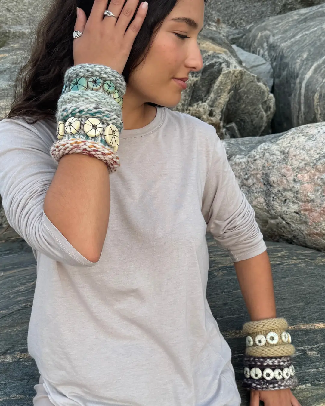 Bracelet with Ceramic Tiles