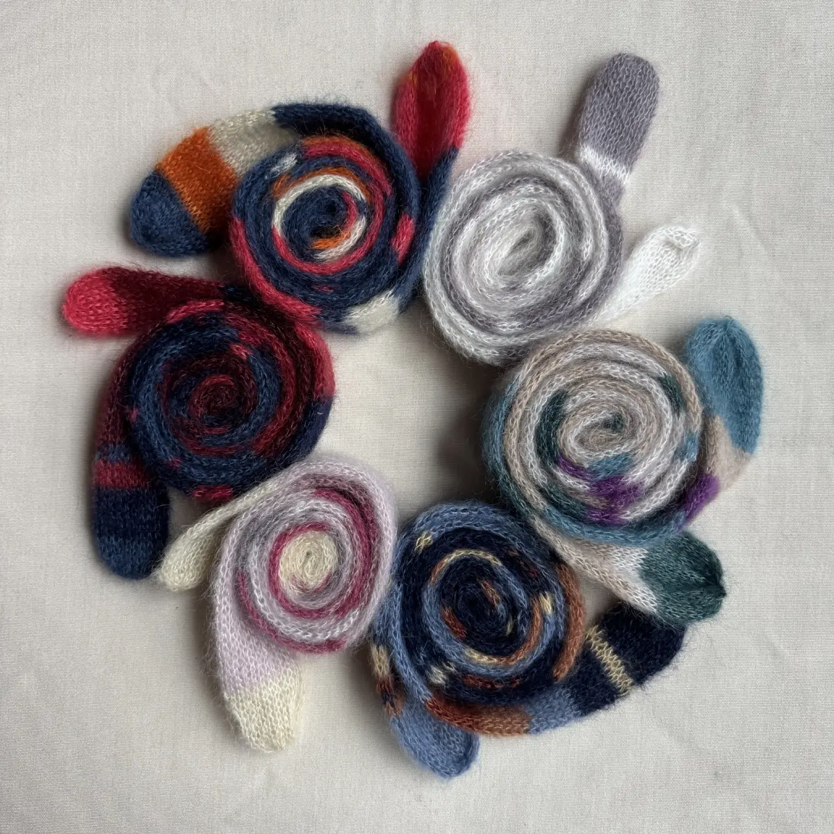 Skinny scarf mohair/silk
