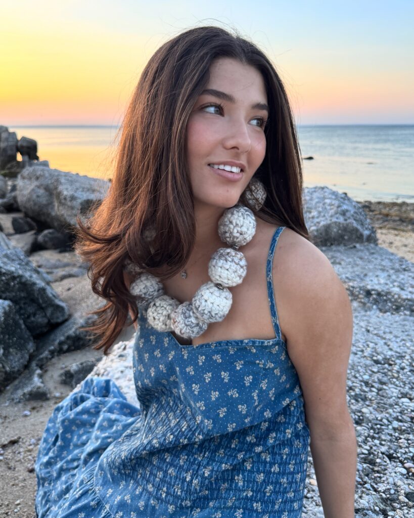 Hand-Crocheted Bead Necklace