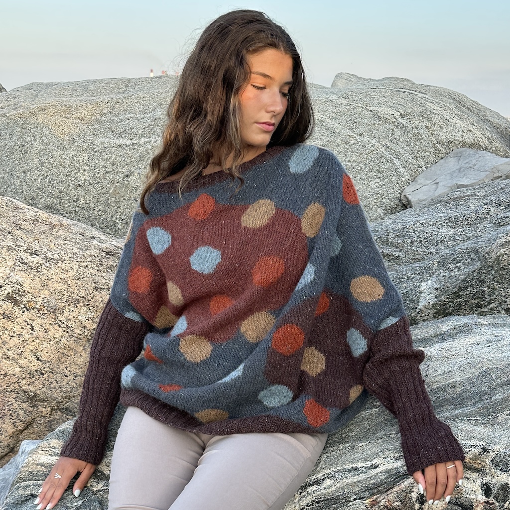 POLKA DOT SWEATER by GALINACARROLLDESIGNS